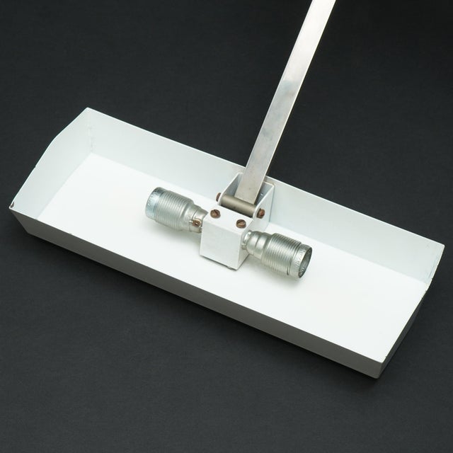 Metal Mid-Century Gray Height-Adjustable Desk Lamp from Kaiser Leuchten, 1960s For Sale - Image 7 of 11