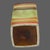 Olive Colorful Striped Studio Ceramic Modern Square Vase For Sale - Image 8 of 9