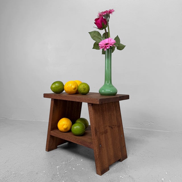 Japanese Shōwa Wooden Step Stool, 1970s For Sale - Image 4 of 11