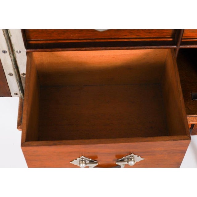 Antique Victorian Walnut Table Top Collectors Cabinet, 1840s For Sale - Image 13 of 18