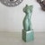 Ceramic Nude Female Sculpture on Plinth With Sage Green Glaze For Sale - Image 12 of 18