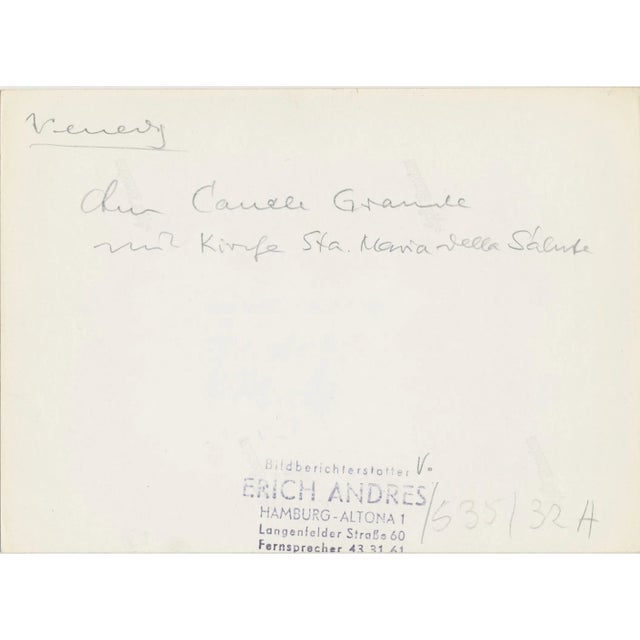 Gondolas and Skyline, Italy, 1950s, Black & White Photograph For Sale - Image 4 of 5