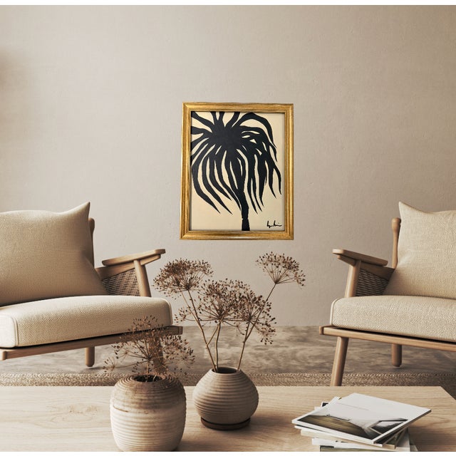 Black Contemporary Abstract Palm Tree by Bryan Boomershine Framed For Sale - Image 8 of 11