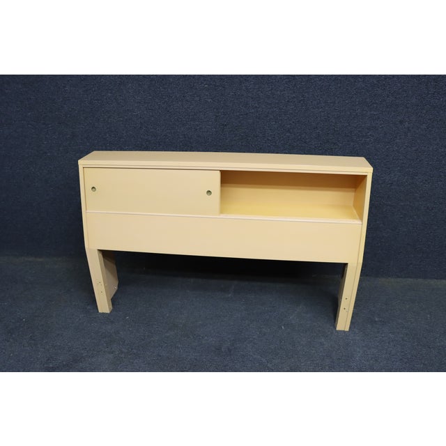 Wood Mid-Century Modern Painted Double Headboard Attributed to American of Martinsville For Sale - Image 7 of 8