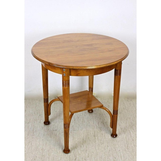 Austrian Art Nouveau Chairs with Table in Bentwood from Thonet, 1915, Set of 5 For Sale - Image 11 of 18