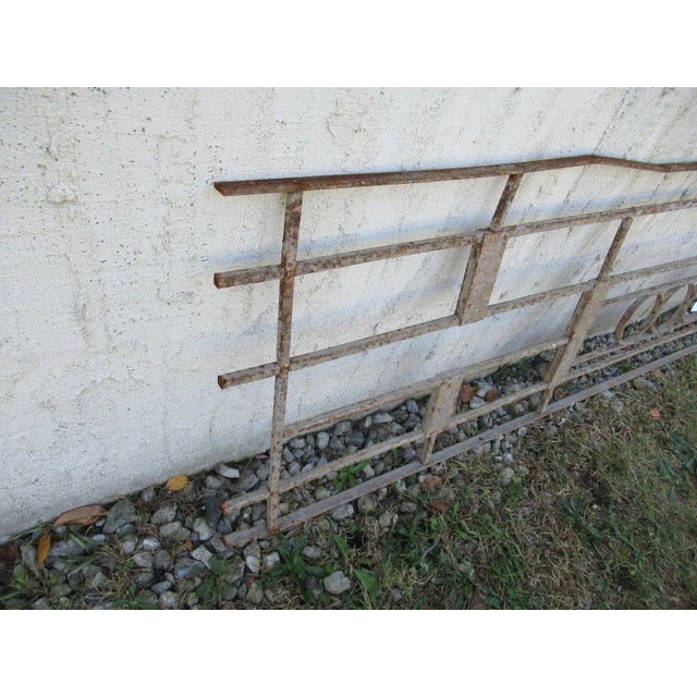 Antique Victorian Iron Gate Window Garden Fence Architectural Salvage Door #077 For Sale - Image 5 of 6