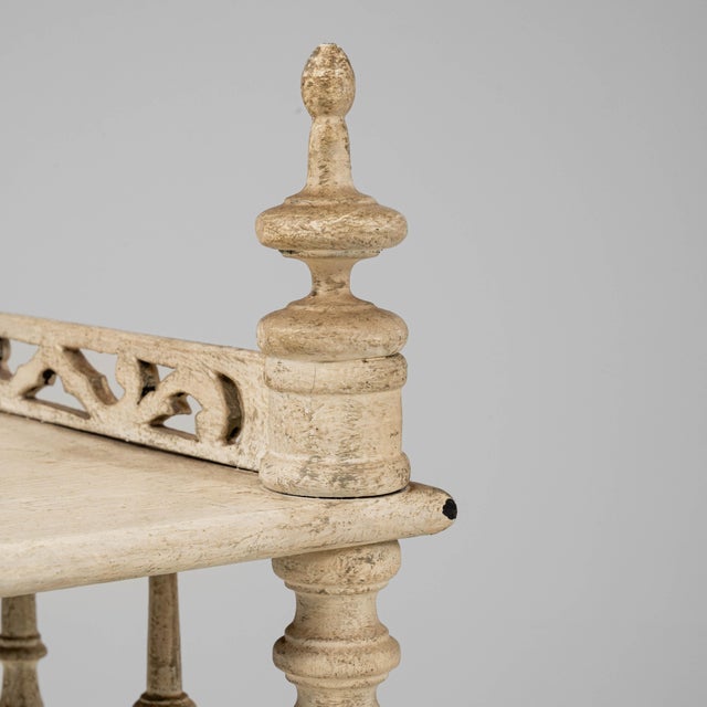 1880s French White Patinated Oak Shelf For Sale - Image 12 of 18