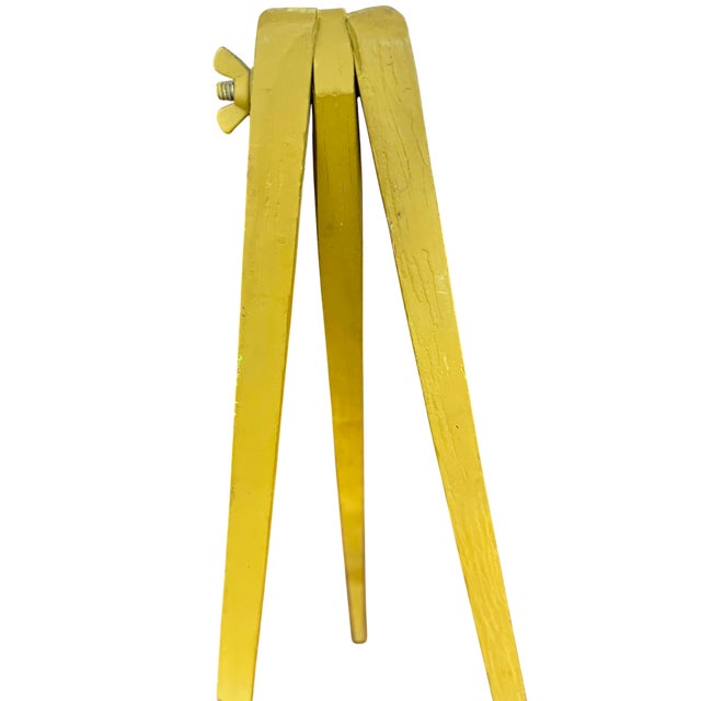 Vintage Chartreuse Painted Wood Artist’s Display Easel, 36" For Sale In Jacksonville, FL - Image 6 of 9