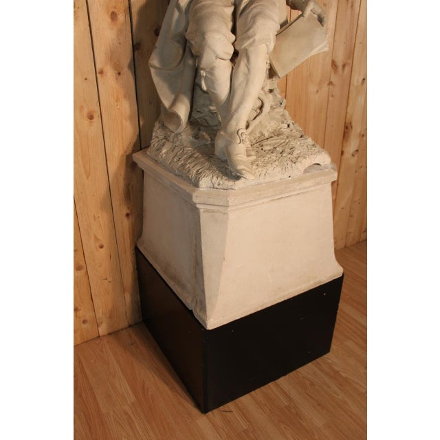 Sculpture Materials Large Plaster Statue from Jacques Callot, 1800s For Sale - Image 7 of 14
