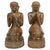 Asian Dry Lacquer Sculptures, 1800s, Set of 2 For Sale - Image 10 of 10