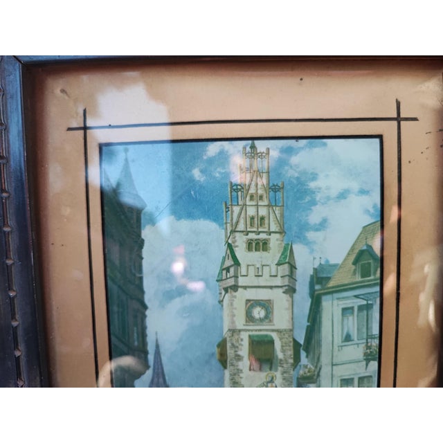 Antique Lithograph, Freiburg, 1890s For Sale - Image 3 of 11