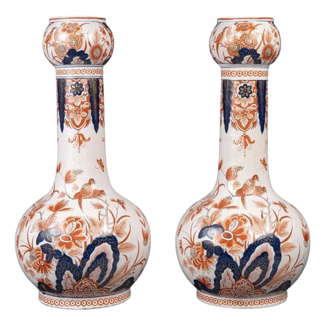 Vases in Glazed Terracotta, Samson, 19th Century or Early 20th Century., Set of 2 For Sale