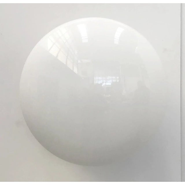21st Century Uno Polished Brass and Glossy White Murano Flush Mount by Fabio LTD For Sale - Image 6 of 8