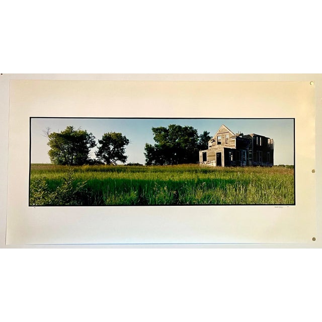 Photography Maxwell Mackenzie, Old Barn Summer Landscape, Large Panoramic Vintage Color Photograph Signed Photo, 1992 For Sale - Image 7 of 9