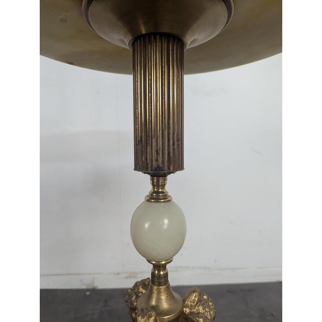 Gemstone Neoclassical Style Floor Lamp in Onyx For Sale - Image 7 of 8