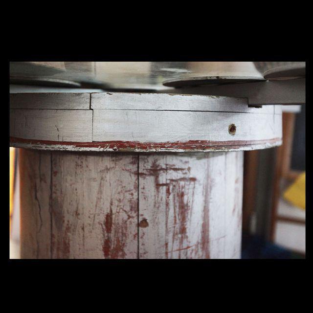 Custom Studio Made Table With Glass Top For Sale - Image 4 of 5