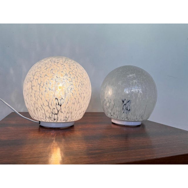 1980s Mid-Century Art Glass Table Lamps, Czechoslovakia, 1980s, Set of 2 For Sale - Image 5 of 7