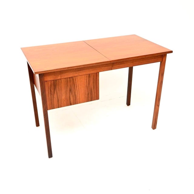 Brown Vintage Danish Teak Desk, 1960s For Sale - Image 8 of 12