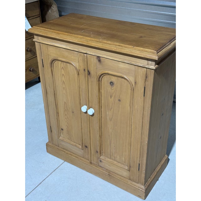 Wood Antique Pine Two Door Cupboard From England For Sale - Image 7 of 18