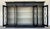 Original retail $9136, stylish Jonathan Charles Transitional Black Breakfront/Display Cabinet, four glass doors, three...
