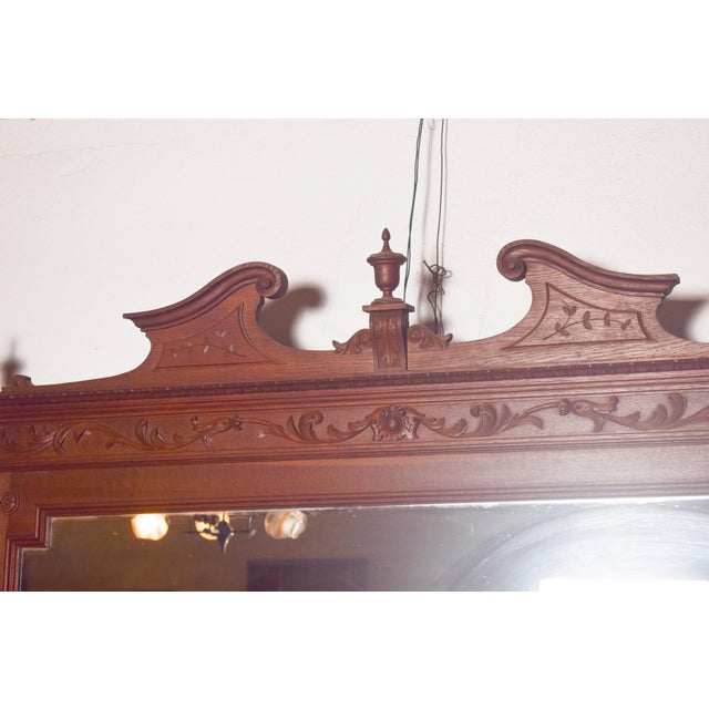 Antique Empire Wooden Mirror, 1800s For Sale - Image 4 of 15