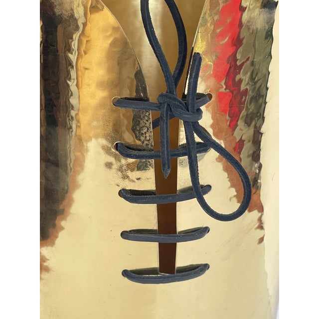 English Brass Boot Umbrella Stand, 1950s For Sale - Image 16 of 17