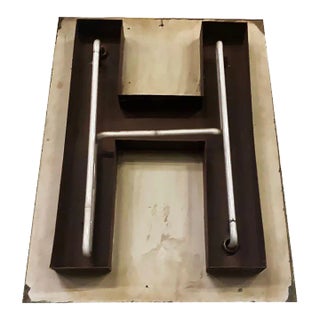 Large Vintage Neon Marquee Letter "H" From Pan-Pacific Auditorium For Sale