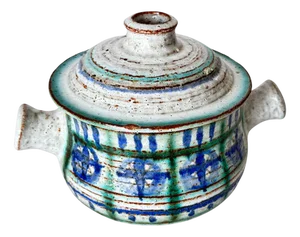 Small French Ceramic Lidded Box, 1960s