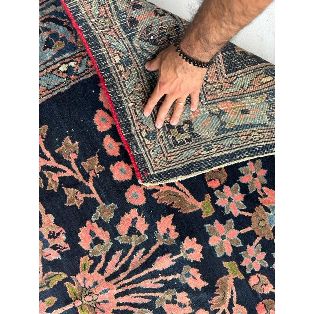 Antique Bidjar with Lilihan-like Botanical Design Rug 5 x 7 For Sale - Image 12 of 13