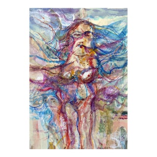 Nature Woman Nude Figurative by Virginia J Hughins For Sale