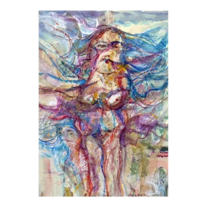 Nature Woman Nude Figurative by Virginia J Hughins