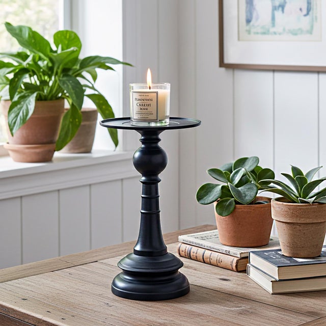 Bronze Candle Holder With Removable Top, 16 Inches, Indonesia For Sale - Image 10 of 11