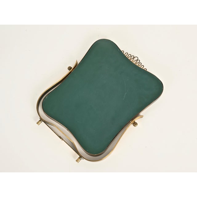 Brass Adjustable Table Mirror attributed to Gio Ponti for Fontana Arte, Italy, 1940s For Sale - Image 15 of 17