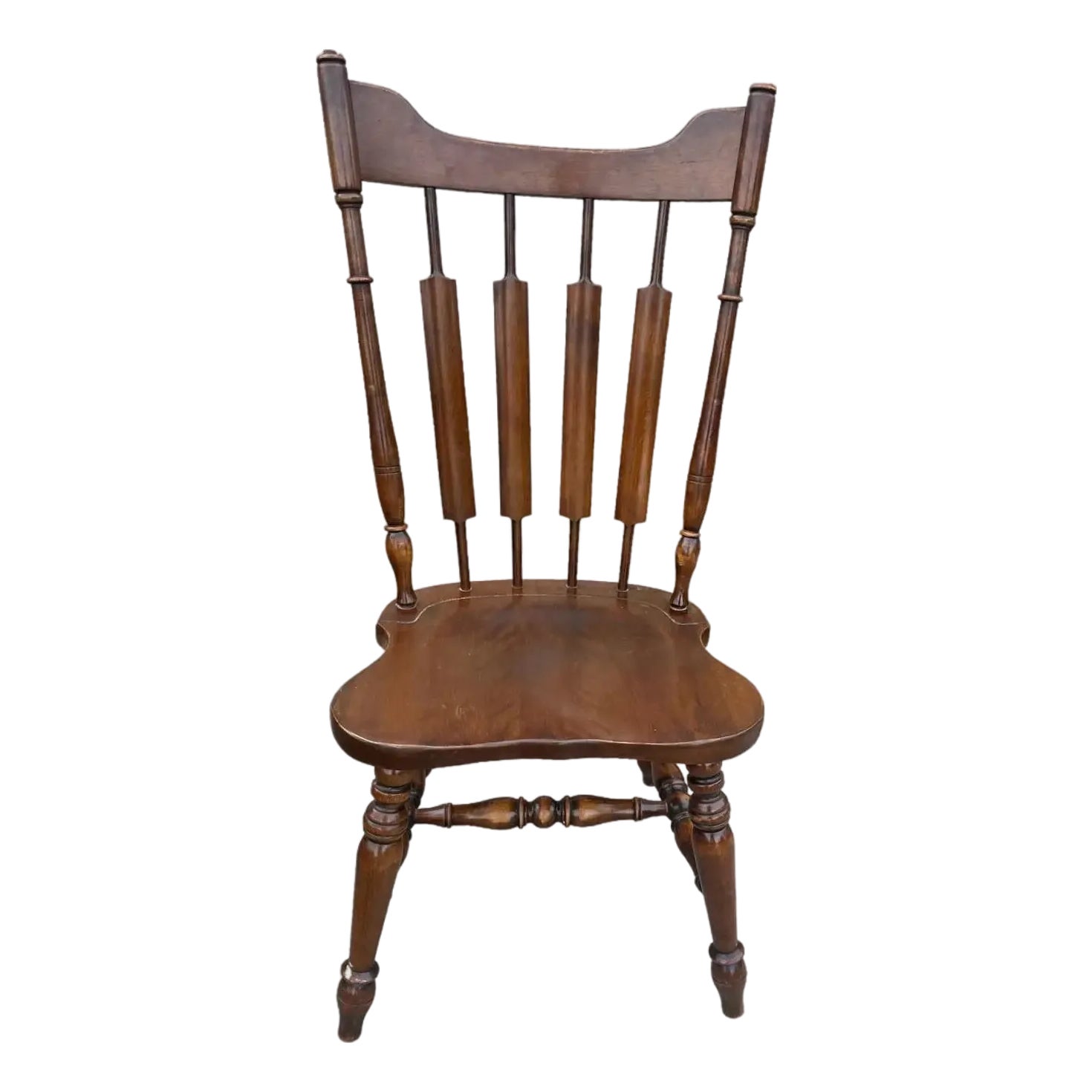 1960s Temple Stuart Solid Walnut Rockingham 'Cattail' Dining Chair ...
