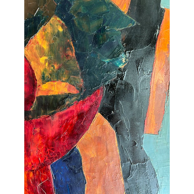 Tony Agostini Modernist Still Life With Pitcher, Vase and Fruit Painting For Sale - Image 9 of 12