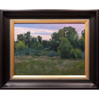 Where Evening Rests Study by Michael Magrin | Oil on Mounted Linen Landscape at Dusk For Sale