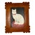Vintage Framed Folk Art Portrait Print of "Tinkle, a Cat" For Sale