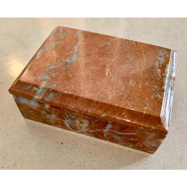 A wonderful Italian Alabaster box with custom lid. The piece is a compliment to any desk, vanity, work station, or...