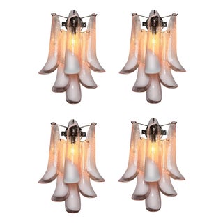 Italian Petal Murano Sconces, 1980s, Set of 4 For Sale