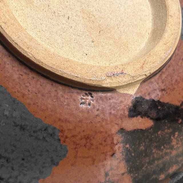 Japanese Ceramic Plate, 1970 For Sale - Image 13 of 17