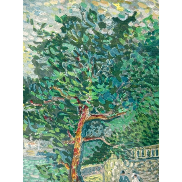 Vintage Lucien Neuquelman "Sunday in the Park" Signed Lithograph Edition 194/250 For Sale - Image 9 of 12
