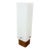 Vintage 1960s Mid Century Modern White Frosted Glass & Wood Table Lamp For Sale