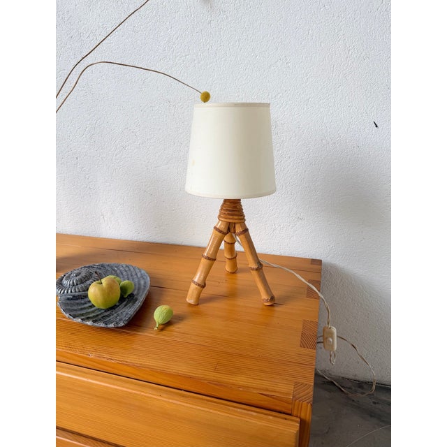 Vintage Rattan Table Lamp, 1960s For Sale - Image 4 of 18