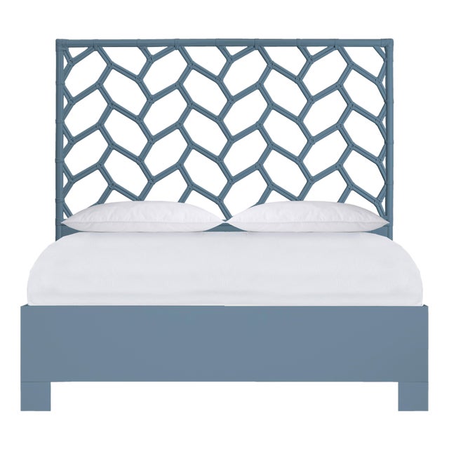 Silas Platform Bed Queen - Regatta Blue For Sale