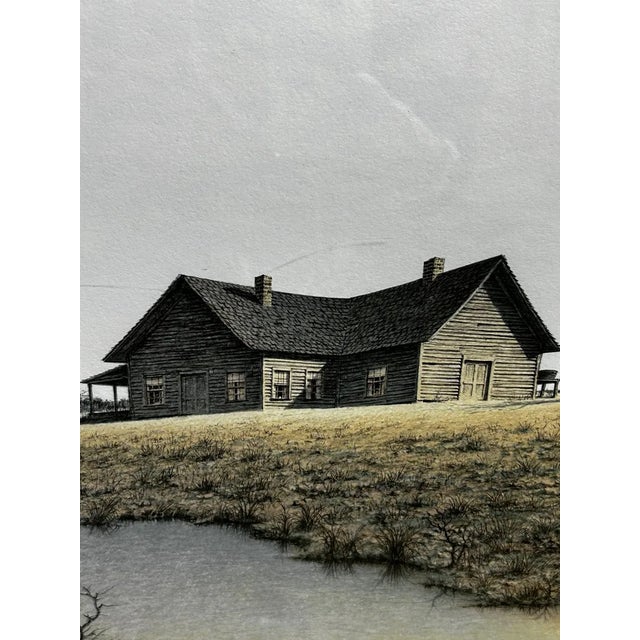 Butler Brown Hand-Signed & Remarqued Original Lithograph, the Old Georgia Farmhouse (1977), Franklin Mint Edition, Framed, Coa For Sale - Image 12 of 12
