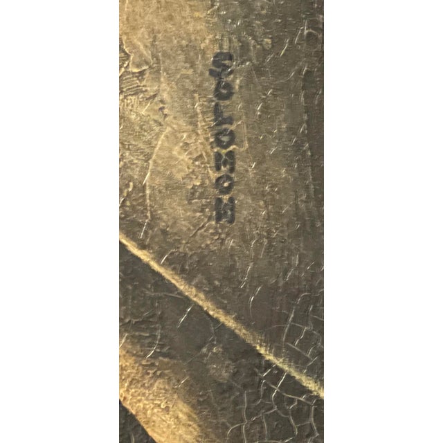 1960s Modernist Figurative Painting “Prometheus” by Solomon – Bronze Tonal Study For Sale In Chicago - Image 6 of 11