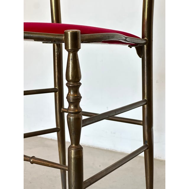 Gold Vintage Brass Chair, 1950s For Sale - Image 8 of 13