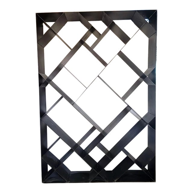 Industrial Diagonal Bookcase For Sale