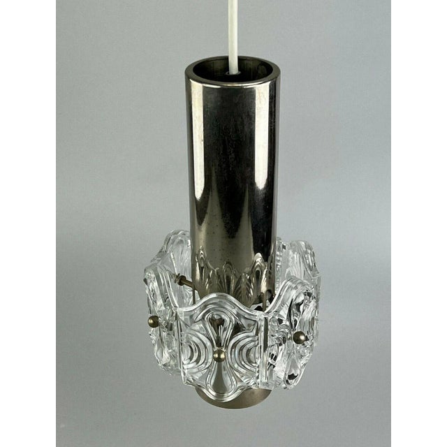 Mid-Century Space Age Glass Ceiling Pendant Lamp For Sale - Image 4 of 12