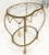 Metal Italian Gold Gilt Steel Rope Style Kidney Shape Glass top Side Lamp Table Mint For Sale - Image 7 of 17